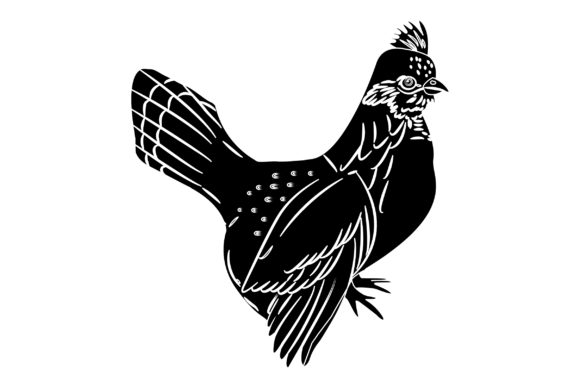Chicken Vector Design Solid Color-02: Graphics & Illustrations