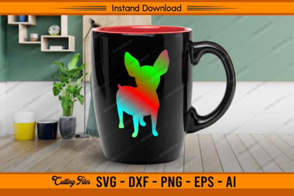 Chihuahua Rainbow Color Design