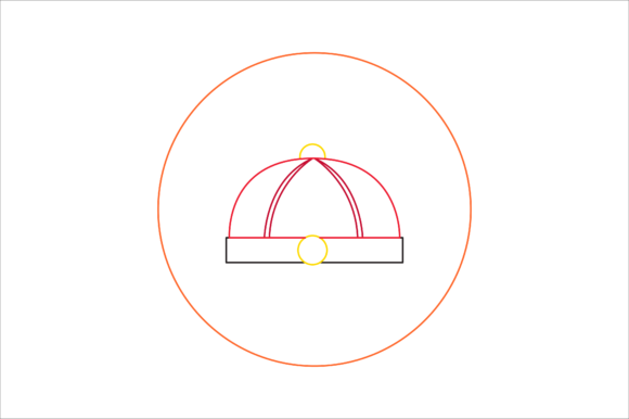 Chinese New Year Icon Cap Color Line Graphics & Icons