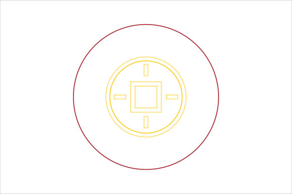 Chinese New Year Icon Coin Color Line Graphics & Icons