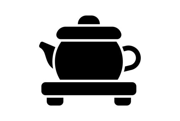 Chinese New Year Teapot Solid Color Graphics & Illustrations