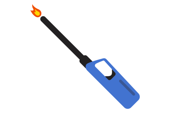 Cooker Lighter Color Icon. Electric Spar Graphics