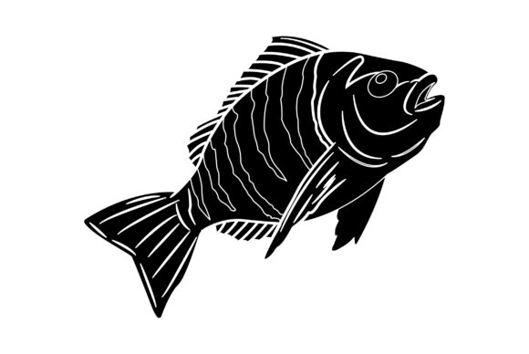 Fish Vector Design Solid Color Graphics