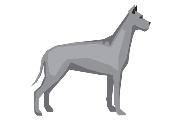 Great Dane Side View. Dog Breed Color Ic Graphics