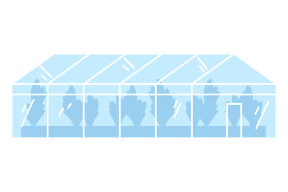 Greenhouse Color Icon: Graphics & Illustrations