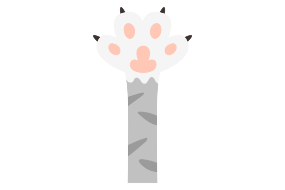 Kitten Paw Color Icon. Cute Cat Leg Graphics