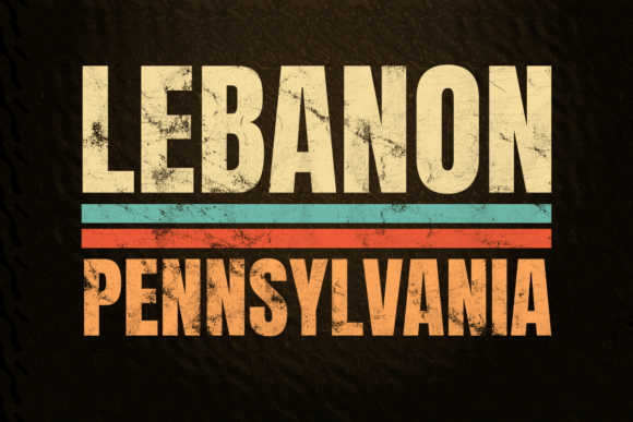 Lebanon PA Retro Color Graphics
