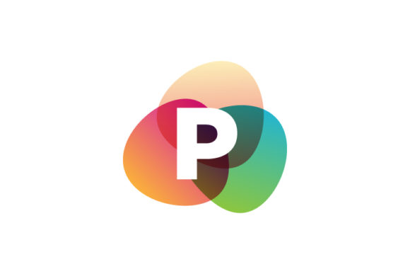 Letter P Retro Color Logo Template Vecto: Graphics & Logos for Local Brands