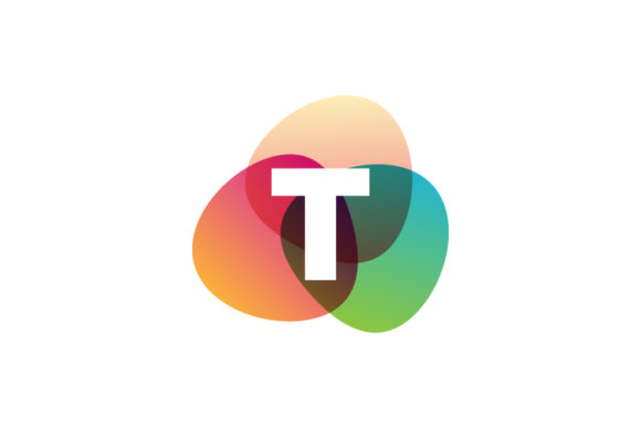 Letter T Retro Color Logo Template Vecto: Graphics & Logos