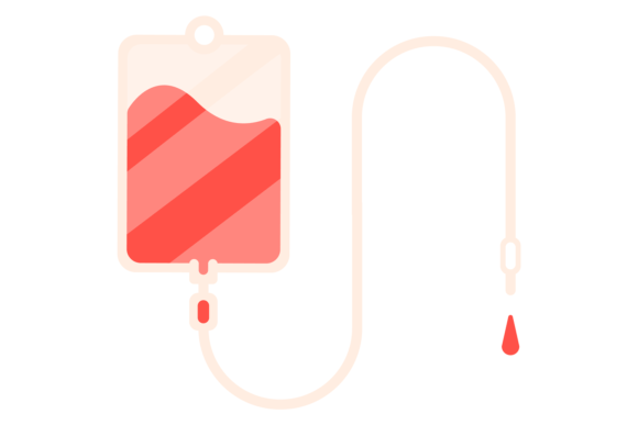 Medical Blood Drip Color Icon. Transfusi Graphics