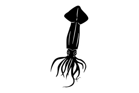 Squid Vector Design Solid Color Graphics