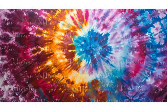 Tie-Dye Design with Vivid Color Splashes