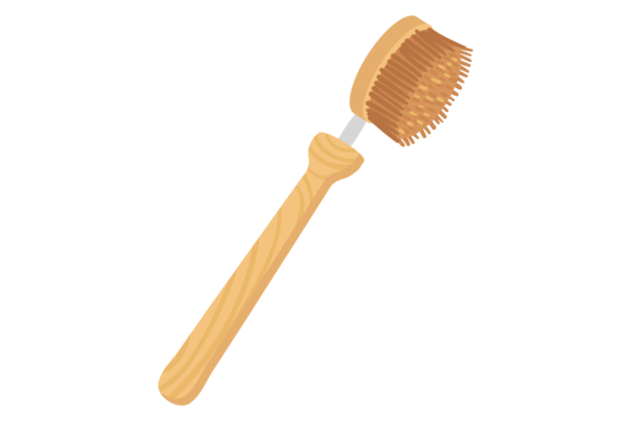 Wooden Toothbrush Icon: Graphics for Eco-Friendly Crafting